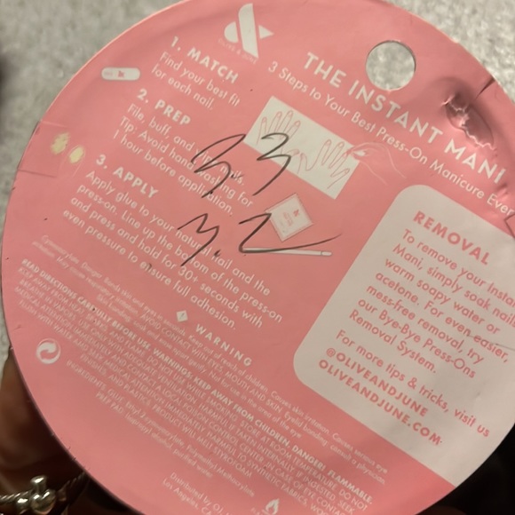 New in box extra short length baby blue white daisies presson nails instant Mani - Picture 5 of 6